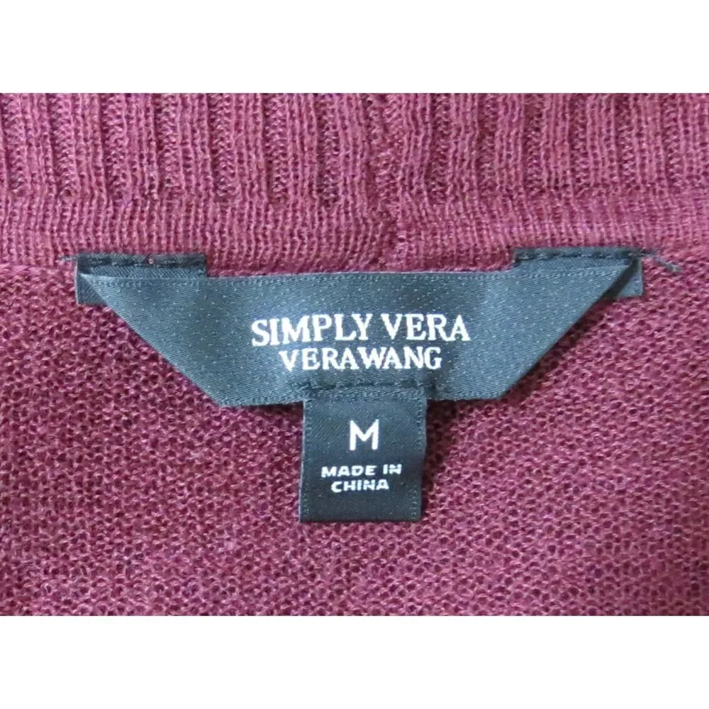 Simply Vera Vera Wang Lightweight Open Front Long Cardigan M EUC - Picture 8 of 10